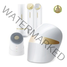 프라엘 화이트V 풀패키지 초음파 피부마사지기 5종 풀세트, PRALU5S2V, 화이트 골드