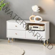 디디 3단 서랍 거실장 1000 tv다이 티비 선반 원룸 수납 모듈 미니장식장, 화이트