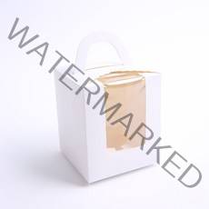 머핀상자 포장 컵케이크 쿠키 투명창 상자 (10장), 1구-화이트(10장), 10개