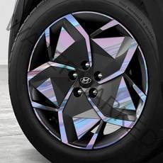 현대 아이오닉5 19인치 휠스티커 홀로그램 1세트 (4짝), 1개