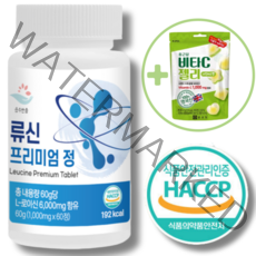 류신 타블렛 근육단백질 1000mg 60정 2개월분 단백질 알약 근손실 보충제 루신 뮤신 뉴신, 1개