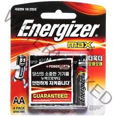 에너자이저 맥스 AA 건전지, 4개입, 1개