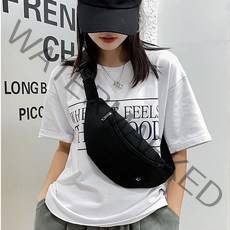 타키타키 남녀공용 무지 힙색 크로스백 슬링백