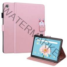 가죽 레노버탭E10 탭M8FHD 탭M10플러스 10.1 심플 캐릭터 스탠드 펜슬롯 플립 태블릿 케이스, stc063 블루