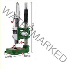 소형프레스 핸드프레스기 가죽공예도구 수동 유압기, JM16 사각 헤드 컬럼 중공, 1개