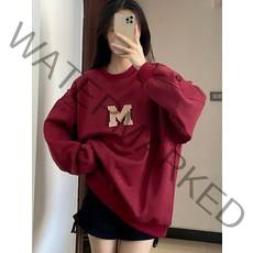 왕비늘 260g 폴리에스터 100% 얇은 맨투맨 여 라운드 수건 자수 뒷가방