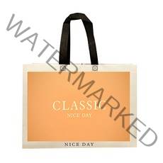 마켓감성 부직포 클래식 핸드 쇼핑백 10p, 오렌지