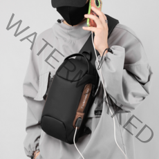 스타일데이 남성 슬링백 USB 충전 방수 메신저백
