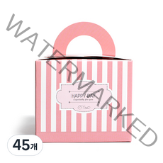피크닉하우스 핑크라인 미니떡케익 선물상자, 혼합 색상, 45개