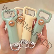 쿠키 통통이 병따개 오프너 병뚜껑 맥주 오프너, 베이지, 1개