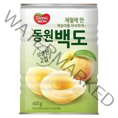 동원 백도 복숭아 통조림, 400g, 1개