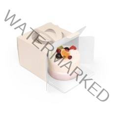 사탕수수 쉬폰 케이크 상자, 핑크골드사각받침, 1개