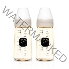 스펙트라 올 뉴 젖병 260ml 1+1 옐로우 (꼭지포함) 스펙트라/ 더블하트 젖꼭지 호환, 260ml 2개+꼭지S(0~3개월) 옐로우