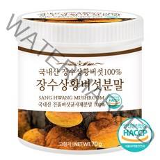 푸른들판 국내산 장수 상황 버섯 분말 가루 차 HACCP 인증, 1통, 70g