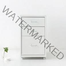 마켓비 FIHA 낮은서랍장 2.1단, 화이트, 3개