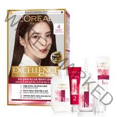로레알파리 엑셀랑스 크림 염색제, 4호 자연스러운 갈색, 1개