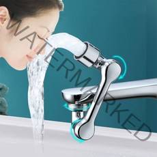 수도꼭지 2단 1080도 회전 연장탭 워터탭 자유로운 방향 조절 2가지 분사 모드, 1개