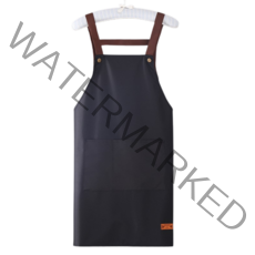 씨오브비 주방 카페 생활방수 편한 앞치마, 블랙, 1개