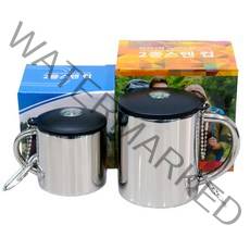 스마일데이 올웨이즈 휴대용 이중 스텐 다용도 보온컵 등산컵, 실버(110ml 소형), 1개