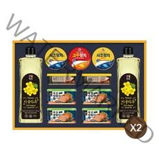 목우촌 햄 2종(돔베 생돼지) 사조참치 통조림 식용유 LG 맛있는 햄복합 54호 LG선물세트, 2개