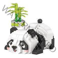 LOZ 나노블럭 미니블럭 캐릭터 베이비 야옹, 13.대나무 팬더
