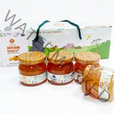 제주 과일청 4종 선물세트 (병당120g) (한라봉+천혜향+레드향+황금향), 1개