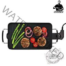 리빙센스 실속형 바배큐 와이드 전기 그릴 팬 LSG-2440G 급속가열 빠른조리 후라이팬