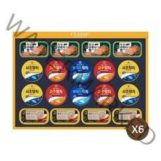 목우촌 햄 2종(돔베 생돼지) 참치 3종 통조림 LG 맛있는 햄복합 69호 LG선물세트, 6개