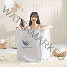 루미지오 이동식 원터치 접이식 반신욕조 슈바인라인, 크림베이지, 1개