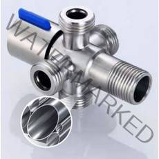 3구 4구 수도꼭지 수도 연결 확장 밸브 연장 수전, 2수도연결 4구, 1개